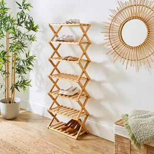 7 Tier Bamboo Shoe Rack