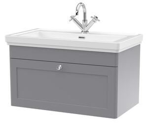 Classique Wall Mounted 1 Drawer Vanity Unit with Basin