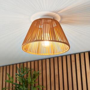 Kenia Rattan Outdoor Flush Ceiling Light