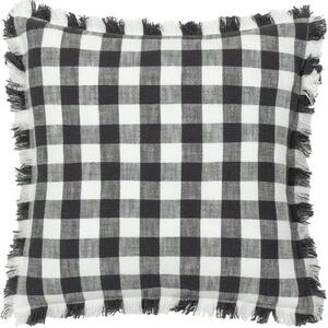 Yard Barton Check Cotton Square Cushion