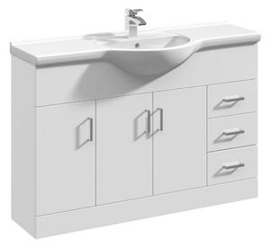 Mayford 3 Door 3 Drawer Vanity Unit with Round Basin