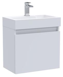 Merit Slimline 1 Door Wall Mounted Vanity Unit with Basin