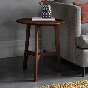 Mabie Walnut Round Side Table