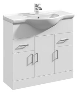 Mayford 3 Door 2 Drawer Vanity Unit with Round Basin