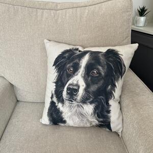 Christine Varley Border Collie Square Cushion