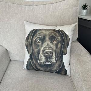 Christine Varley Chocolate Labrador Square Cushion