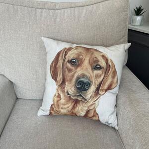 Christine Varley Fox Red Labrador Square Cushion