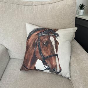 Christine Varley Brown Bay Horse Square Cushion