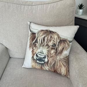 Christine Varley Highland Cow Square Cushion