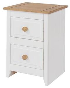 Capson White 2 Drawer Petite Bedside Cabinet