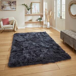 Polar Plush Shaggy Rug Navy