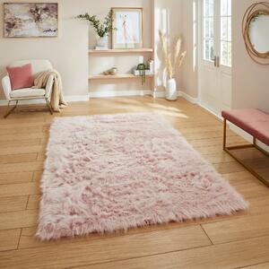 Polar Plush Shaggy Rug Rose