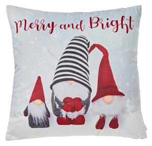 Catherine Lansfield Christmas Merry And Bright Gonks Light Up 45cm x 45cm Filled Cushion Natural