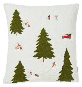 Catherine Lansfield Cosy Boucle Christmas Tree 45cm x 45cm Filled Cushion Natural