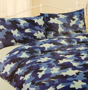 Camouflage Blue 66x72 Ready Made Pencil Pleat Curtains