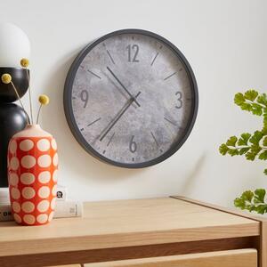 Concrete Effect Industrial Wall Clock