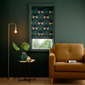 Luxe Crane Velour Blackout Roman Blinds