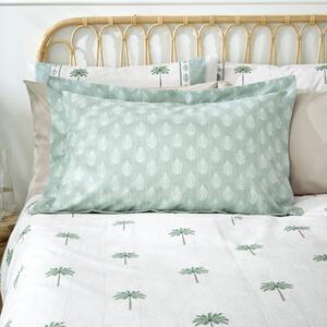 Palm Tree Oxford Pillowcase Green