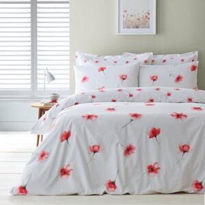 Lexi Poppy Red Duvet Cover and Pillowcase Set