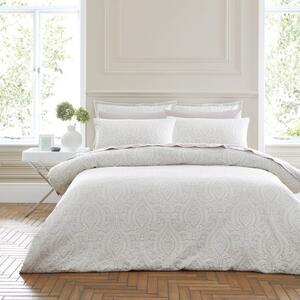 Peyton Jacquard Grey Duvet Cover and Pillowcase Set