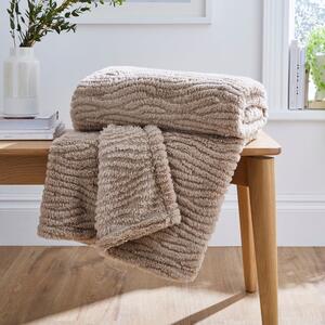 Henwood Textured Fleece Throw Blanket 130cm x 170cm