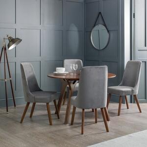 Huxley 4 Seater Round Dining Table, Walnut