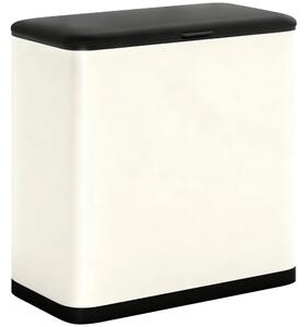HOMCOM 8L Hanging Kitchen Bin, Rubbish bin with Lid and Removable Inner Bucket for Kitchen Cabinet Door, Under Sink, Office