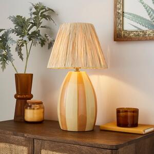 Mirabelle Oval Striped Table Lamp