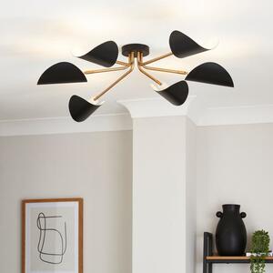 Elements Lyon 6 Light Semi Flush Ceiling Light