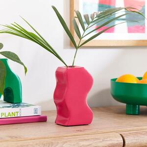 Elements Magenta Abstract Aluminium Bud Vase