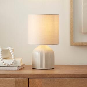 Hebe Ribbed Ceramic Table Lamp