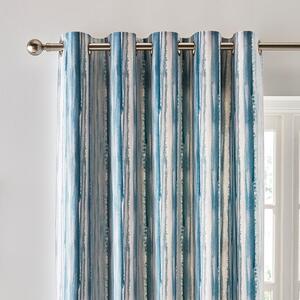 Watercolour Stripe Eyelet Curtains