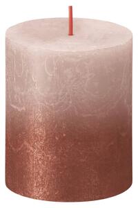 Bolsius Rustic Pillar Candles Sunset 4 pcs 80x68 mm Misty Pink and Amber