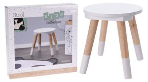 H&S Collection Stool for Children 24x26 cm White