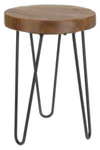 H&S Collection Decorative Stool with Metal Legs 30x42 cm