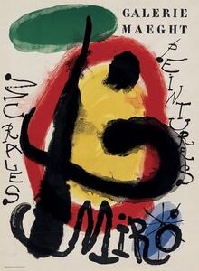 Art Print Murales peintures, Joan Miró, (60 x 80 cm)