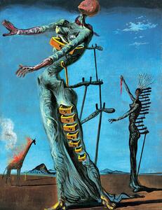 Art Print Salvador Dali - Girafe En Feu, Salvador Dalí, (50 x 70 cm)