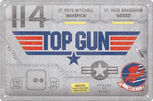 Metal sign Top Gun - Aircraft Metal, (30 x 20 cm)