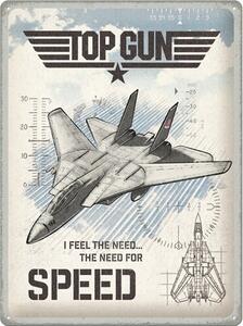 Metal sign Top Gun - The Need for Speed, (30 x 40 cm)