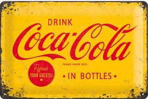 Metal sign Coca-Cola - Logo Yellow, (30 x 20 cm)