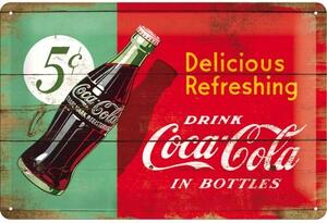 Metal sign Coca-Cola - Delicious Refreshing, (30 x 20 cm)
