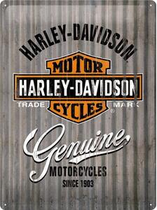Metal sign Harley-Davidson - Genuine Motorcycles, (30 x 40 cm)
