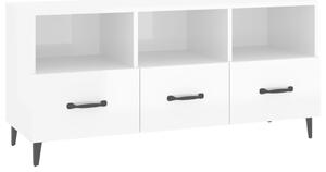 TV Cabinet High Gloss White 102x35x50 cm Engineered Wood
