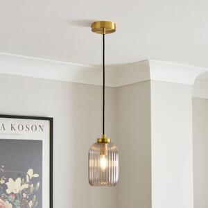 Riley Ribbed Adjustable Pendant Light