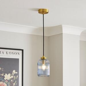 Riley Ribbed Adjustable Pendant Light