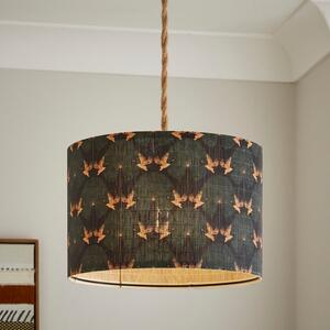 Luxe Cranes Bamboo Drum Lamp Shade