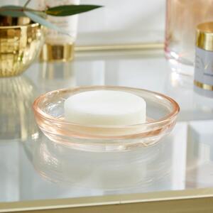 Ombre Apricot Glass Soap Dish