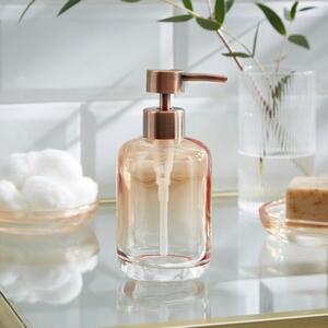 Ombre Apricot Glass Soap Dispenser