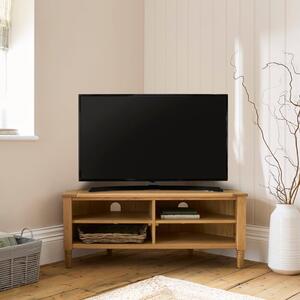 Churchgate Walcote Open Corner TV Unit for TVs up to 42", Oak