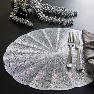 Set of 2 Metallic Cut Out Placemats Silver